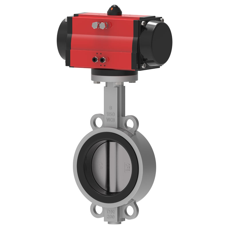 Pneumatic Wafer Soft Seated Butterfly Valve